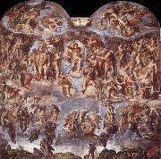 Michelangelo Buonarroti Extreme judgement  Sistine Chapel vastvagg painting